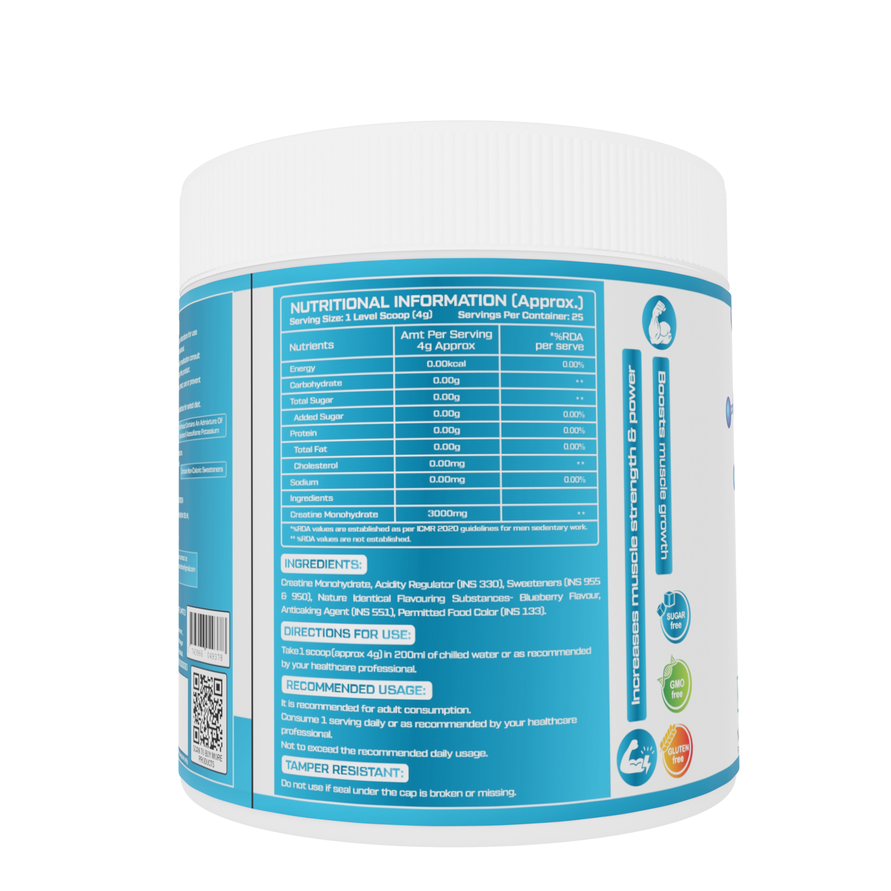 Creatine Monohydrate - Blueberry Flavor