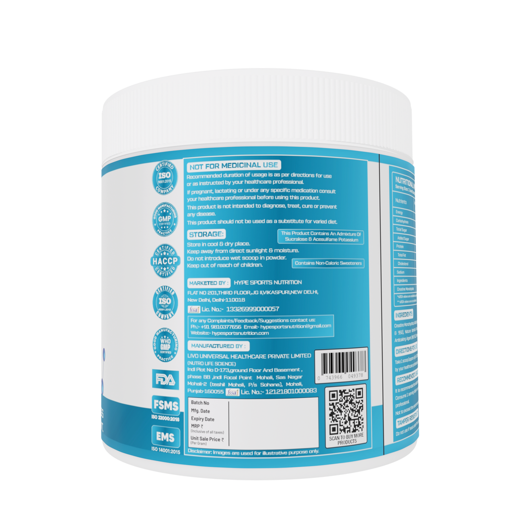 Creatine Monohydrate - Blueberry Flavor